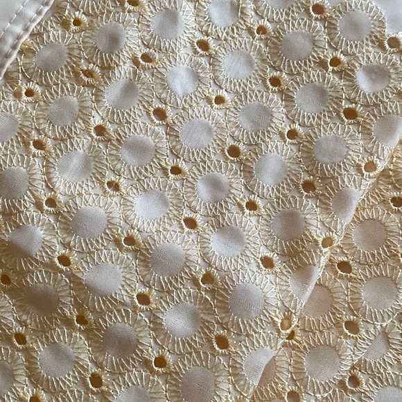 NWT HOOKLESS SHOWER CURTAIN VANILLA EYELET SOLID BOHO SHOWER CURTAIN 71" x 74" - Picture 2 of 7